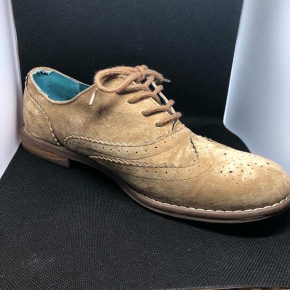 Suede leather Oxford wingtip lace up loafers - Picture 3 of 10